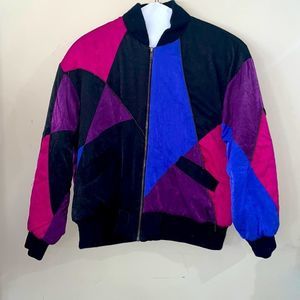 VINTAGE Mulberry Street Color Block Jacket size Large